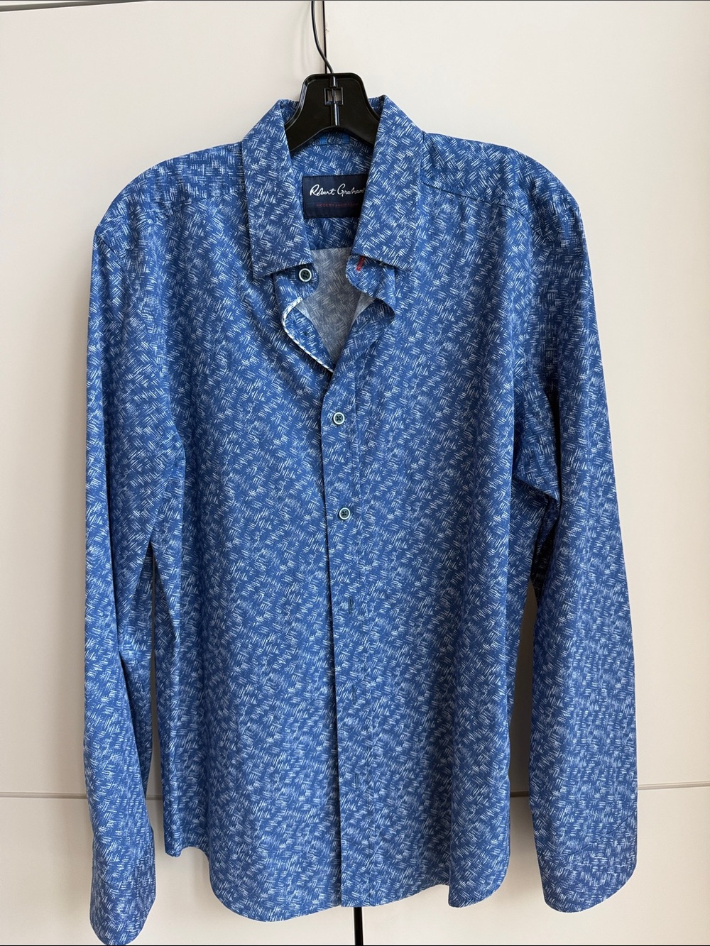 Robert Graham Blue Micropattern Button-Down Shirt